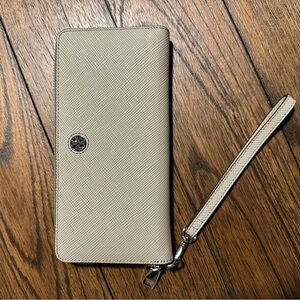 Tory Burch Beige Wristlet Wallet